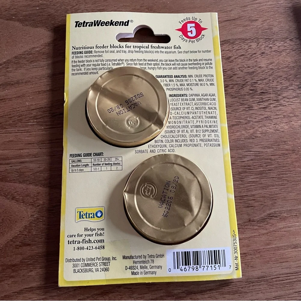 NIP 3 packs Tetra Weekend slow release fish feeder